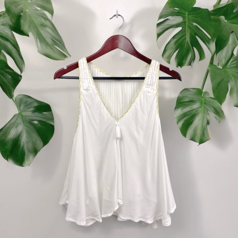 Poupette St Barth Cream V-Neck Blouse
